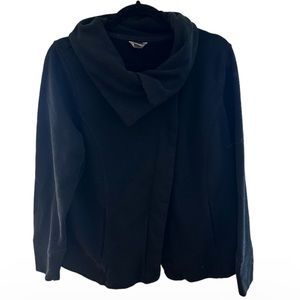 Eddie Bauer Black Jacket Cowl Neck Plus